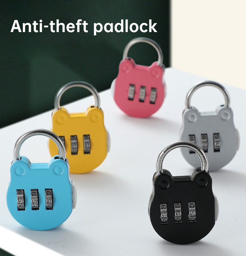 3 Digit Password Pad Lock Code Outdoor Travel Luggage Padlocks Cabinet Bags Cases Aluminum Combination Digital Padlock