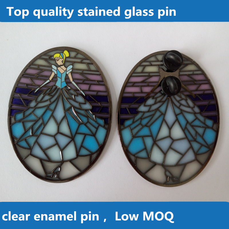 WDW Hard Enamel Stained Glass Princess Series Lapel Pin metal craft