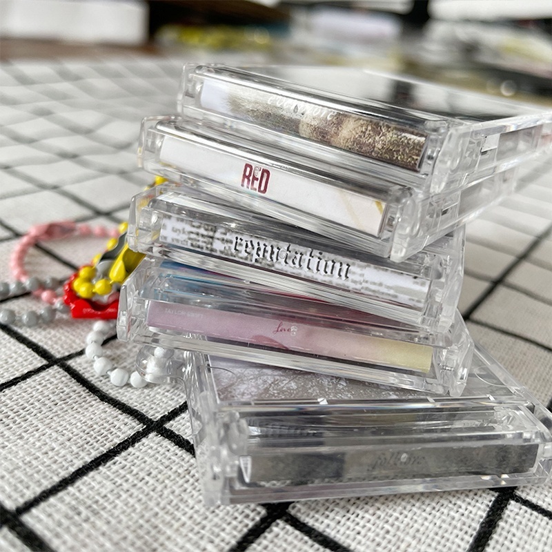 Custom Double Sided Mini CD Album Box Acrylic Keychain Kpop Music Personalise Design Album Plastic Photo Frame Acrylic Pendant