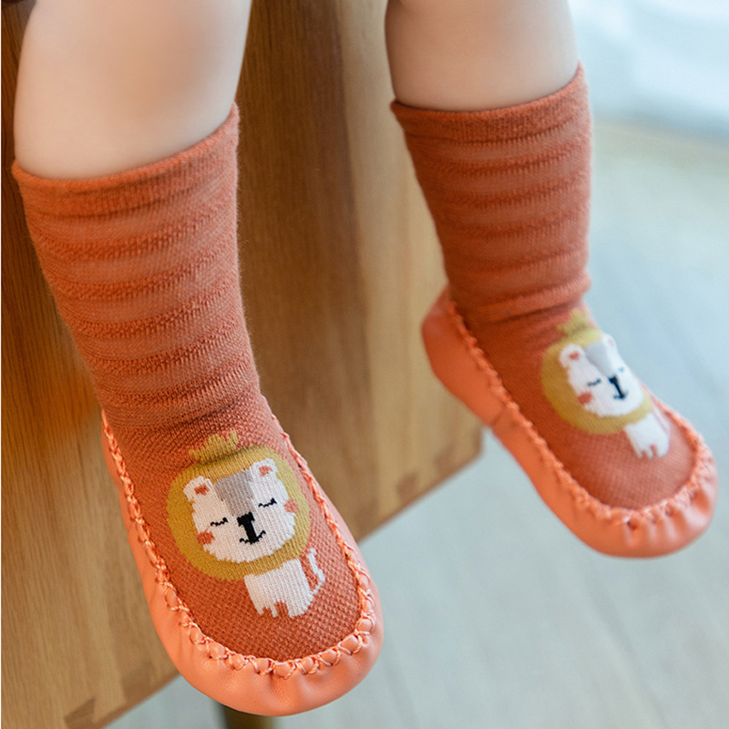 Summer Thin Baby Shoe Socks Non Slip Knitted Kids Slipper Socks Rubber Sole Toddler Baby Shoe Socks