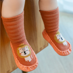 Summer Thin Baby Shoe Socks Non Slip Knitted Kids Slipper Socks Rubber Sole Toddler Baby Shoe Socks