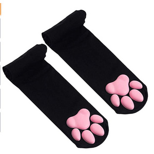 Teen Young Girl Cute Cat Paw Women Stockings Cosplay Festival 3D Sexy Lolita Thigh High Socks