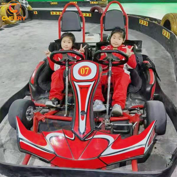 Luxury adult  amusement games racing karting cars Gasoline double seats go karts 200CC 6.5HP karting cars with CE