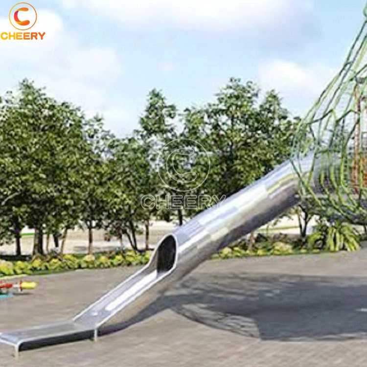 Customized sliding playground large spiral tube metal slide kids indoor outdoor climbing stainless steel slide