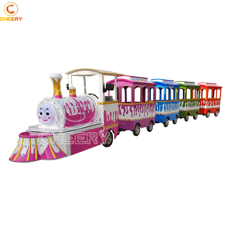 Amusement park rides electric diesel tourist road steam train shopping mall Antique trackless train for sale