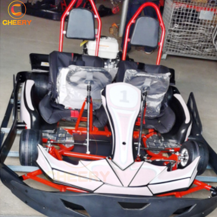 Luxury adult  amusement games racing karting cars Gasoline double seats go karts 200CC 6.5HP karting cars with CE