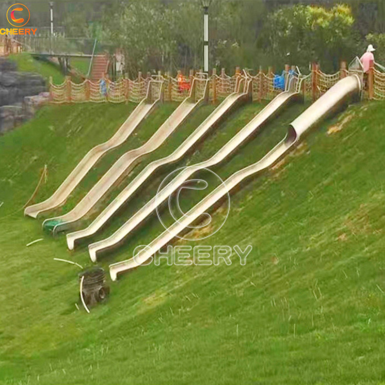 Other amusement park product children outdoor sport games playground slides stainless steel slide for kids play and fitness