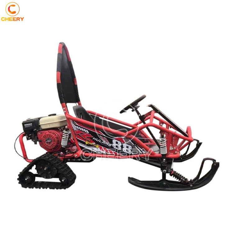 Winter ice snow sports adults children games quad bike 500W snow go kart single seat snowmobile buggy track go kart