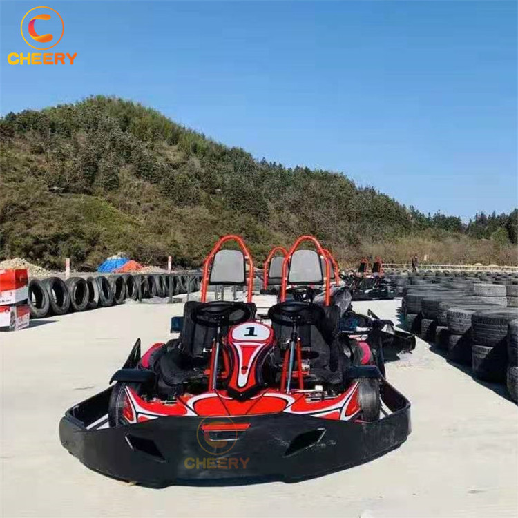 Luxury adult  amusement games racing karting cars Gasoline double seats go karts 200CC 6.5HP karting cars with CE