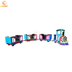 Hot amusement park rides mall train kiddie amusement games battery mini trackless train ride