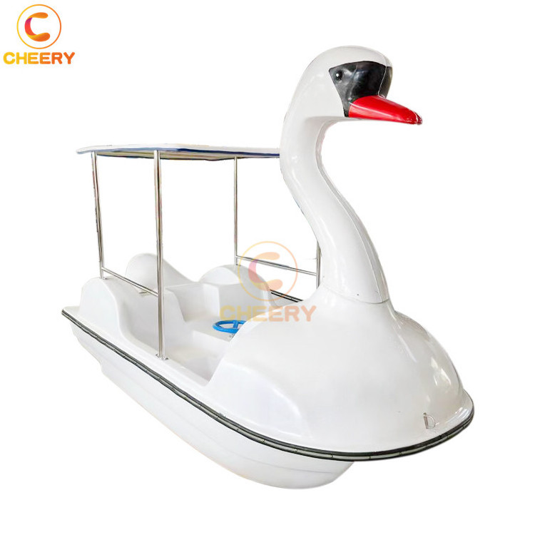 Water amusement park equipment swan pedal boat white goose water electrical foot pedal boats fiberglass swan boat