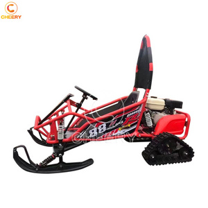 Winter ice snow sports adults children games quad bike 500W snow go kart single seat snowmobile buggy track go kart