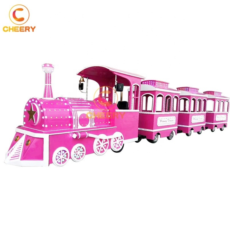 Amusement park rides electric diesel tourist road steam train shopping mall Antique trackless train for sale