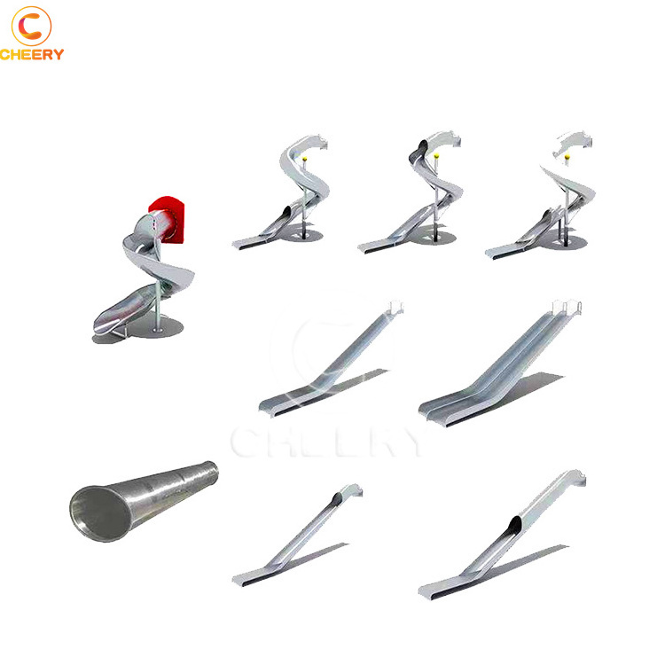 Other amusement park product children outdoor sport games playground slides stainless steel slide for kids play and fitness