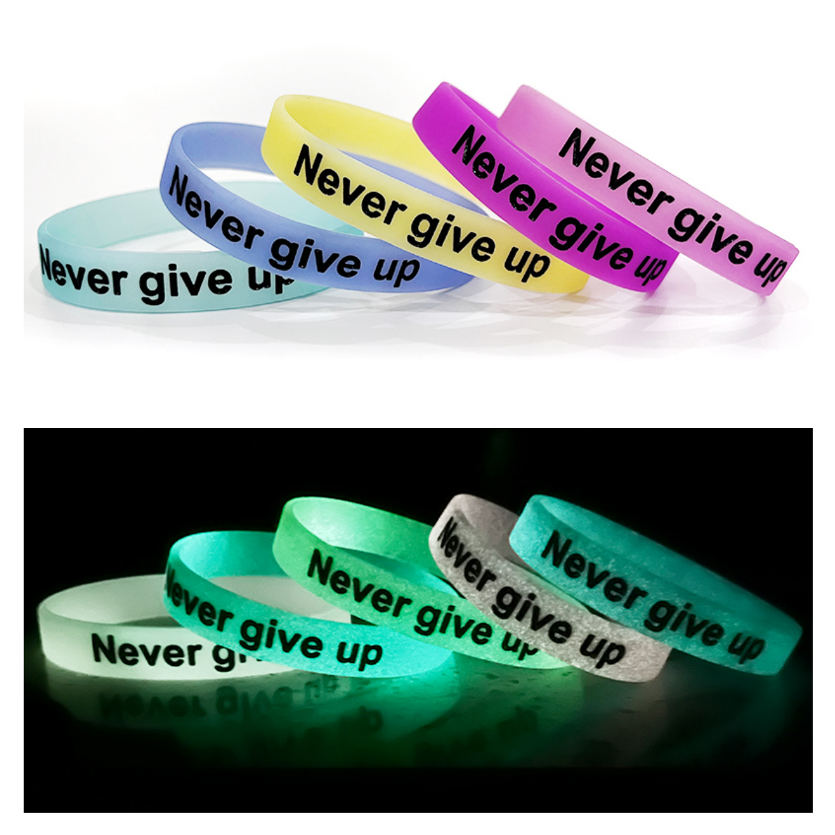 Cheap Promotional Custom Logo Design en Thin Rubber Silicone Bracelet Material Wrist Bands Customised Silicone Wristband