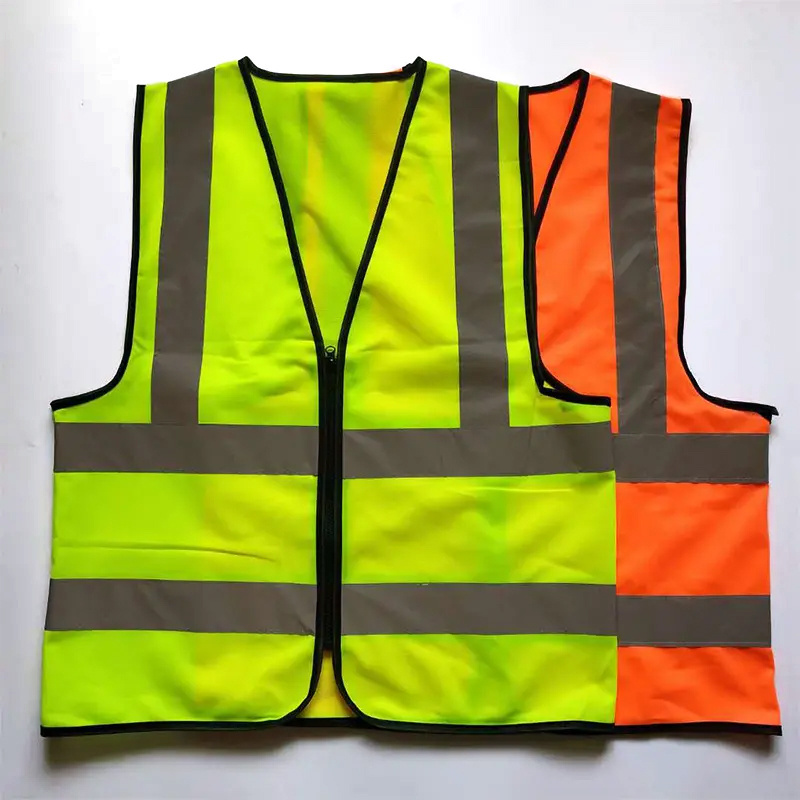 Custom Colorful Construction Workwear Vest Mesh Hi Vis 8Xl Neon Surveyor Blue Reflective Safety Vests Green