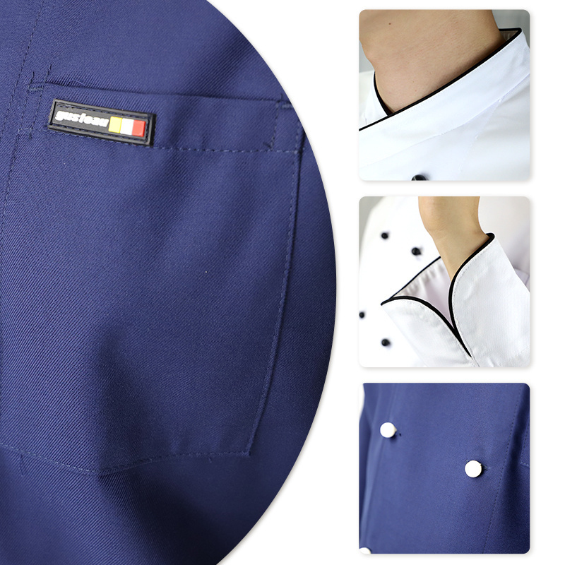 Hotel Chef Jacket Uniform Italian Chef Uniform High Quality Custom Color Unisex Tops White OEM Cook Uniform Kitchen