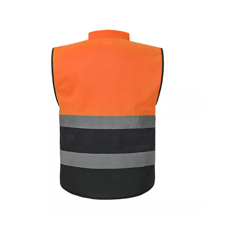 High-visibility Warning vest Road Construction Personnel reflective vest running