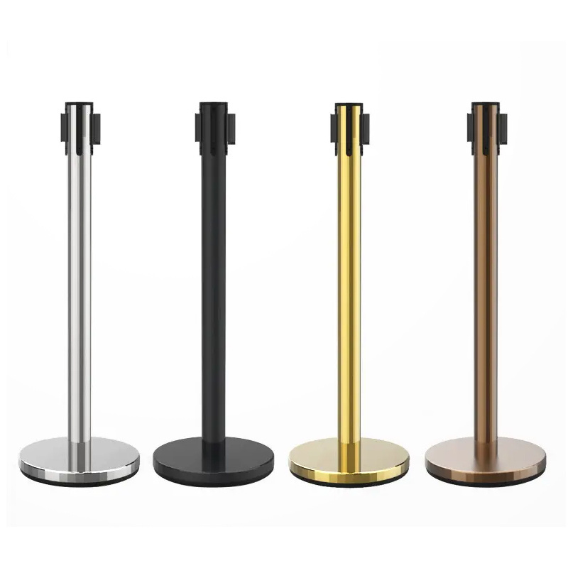 Retractable Stainless Steel Queue Stanchion Pole Concert Crowd Control Barrier Queue Stand for Sale