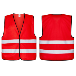 Customise High Visibility Vest Red Cheap Custom 120Gsm Safety Reflective Vest