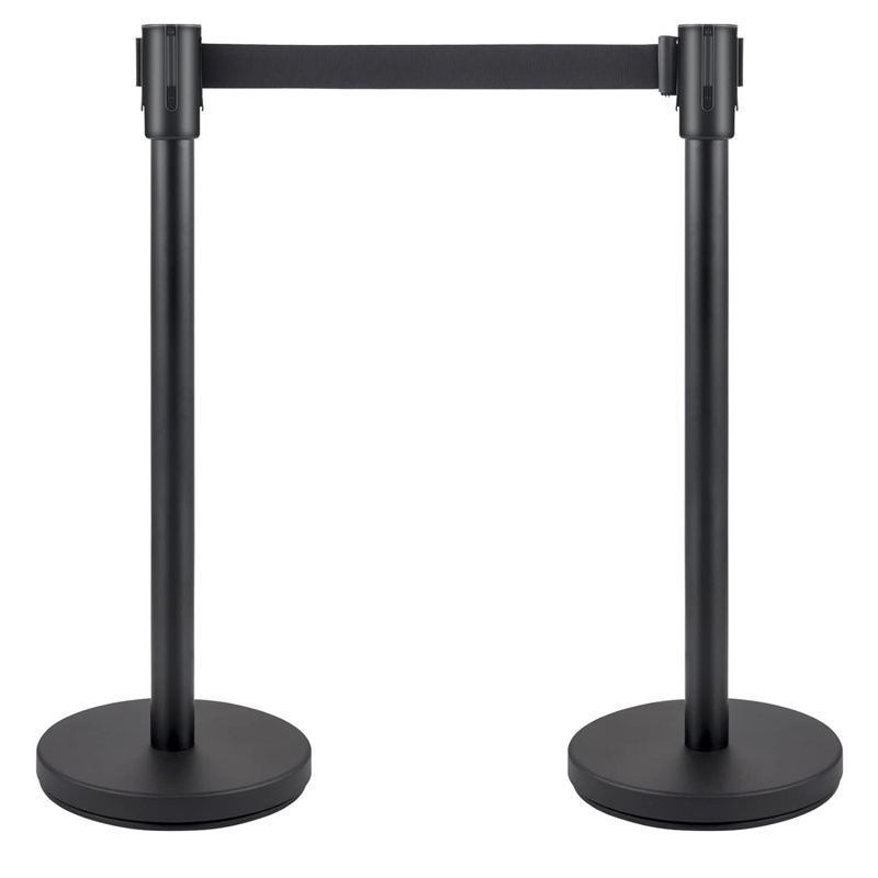 wholesale outdoor public guidance systems black retractable barrier vip stanchion queue stands