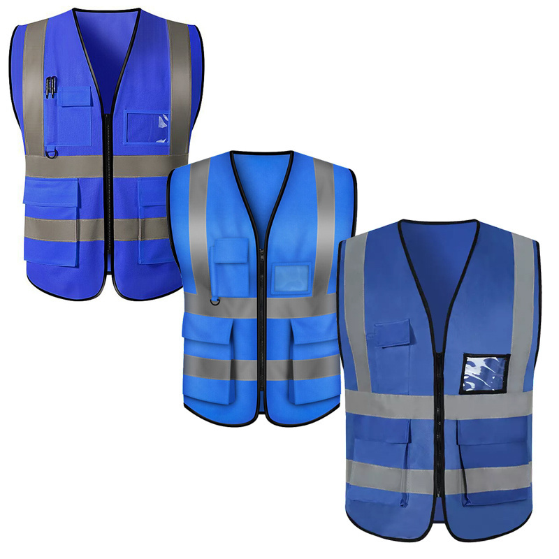 fluorescent tape reflective vest for safety jacket en20471 reflective vest navy