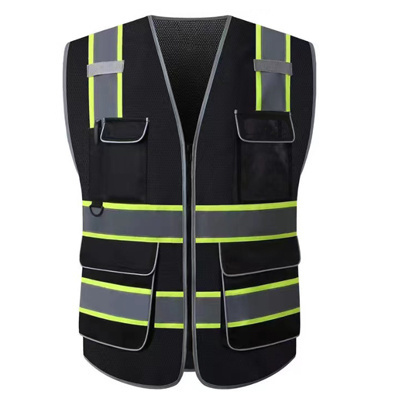 Factory American Style High Quality Hi Vis Reflector Jacket Reflective Safety Vest With Custom Logo Reflective Vest With Pocket