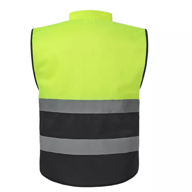 Custom Logo 120gsm Polyester Summer Green Reflector Wear Vest Reflect Safety Class 3 High Visibility vest