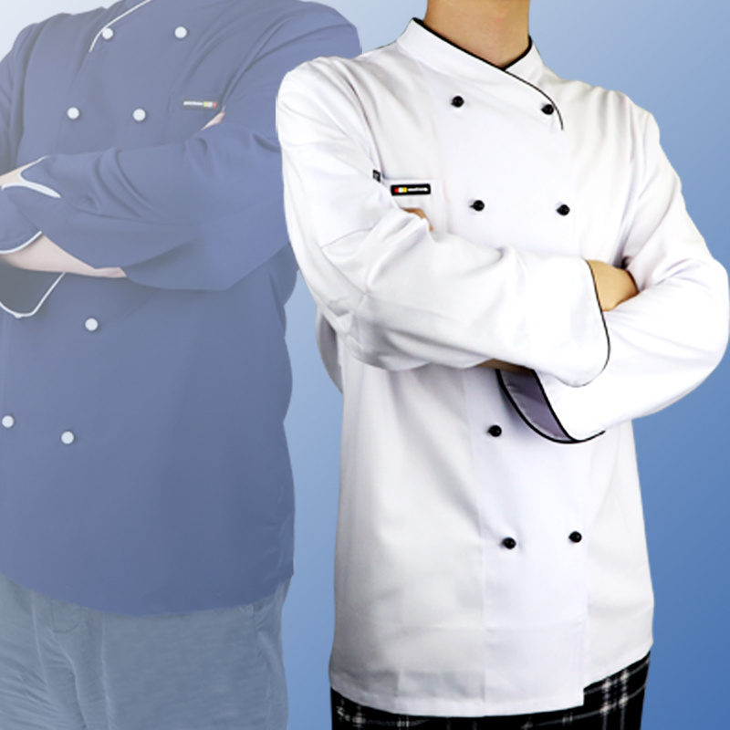 Hotel Chef Jacket Uniform Italian Chef Uniform High Quality Custom Color Unisex Tops White OEM Cook Uniform Kitchen