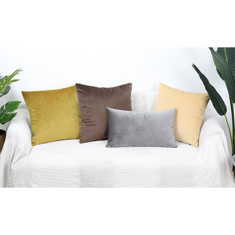 100% Cotton Core Polyester Velvet Pillow Cover