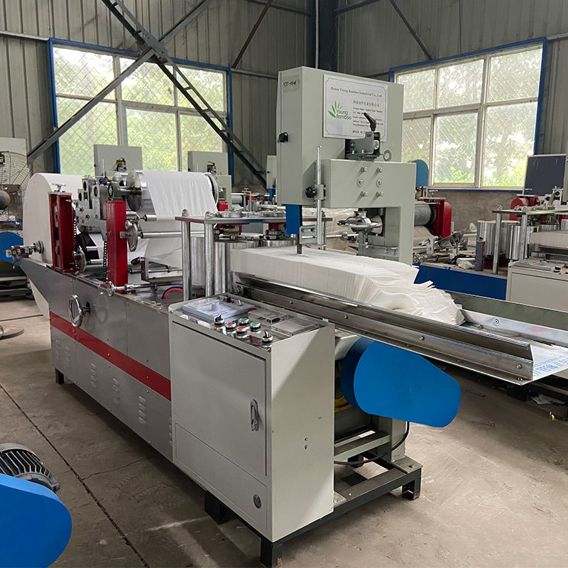 High quality full automatic napkin paper making machine and printing color napkin tissue paper folding machine