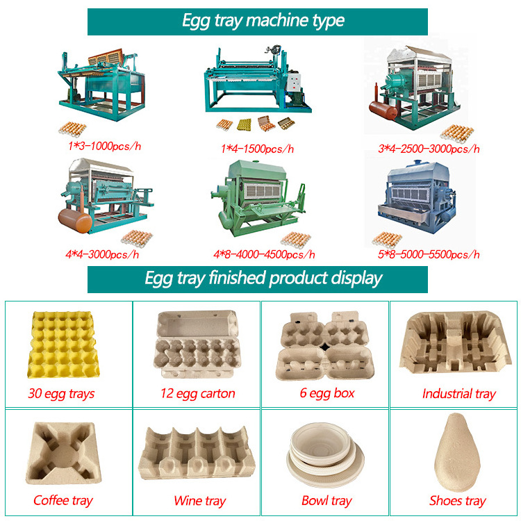 Fully automatic egg tray machine egg dish carton production line equipment egg tray making machine