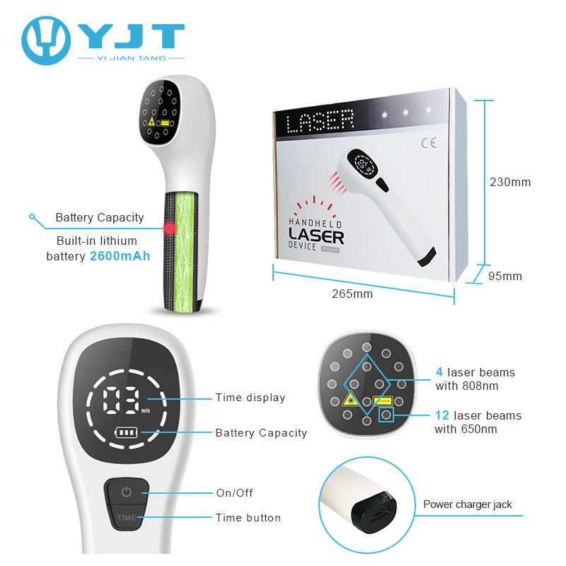 newest design handheld 808nm cold laser therapy device for knee rehabilitation