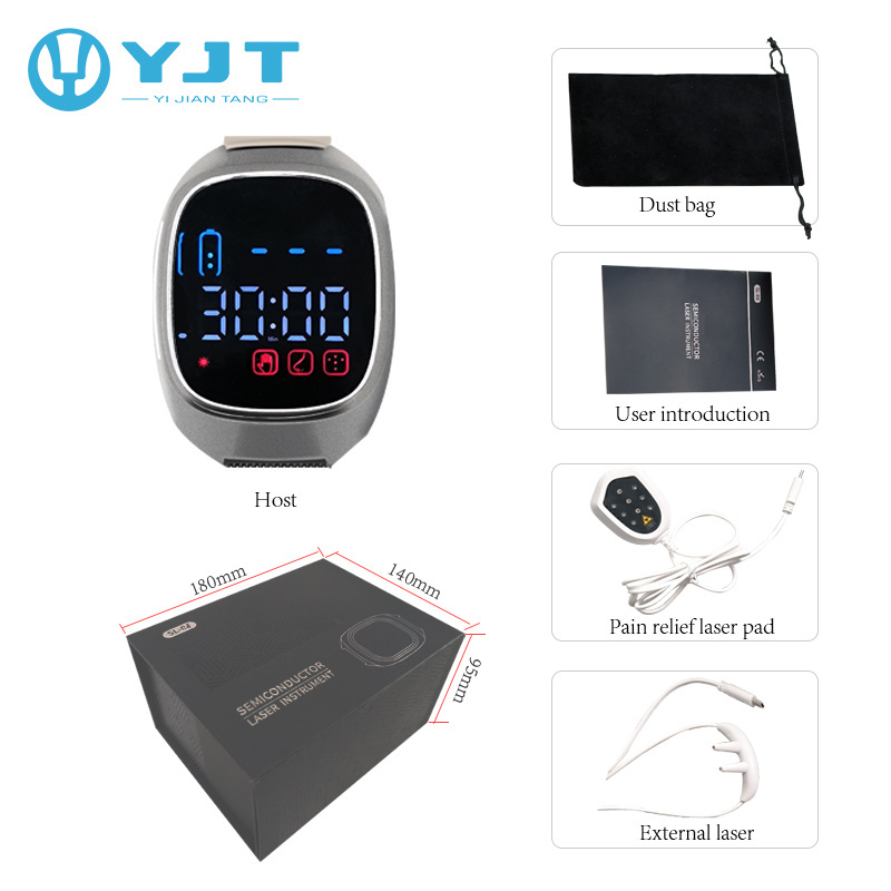 2023 YJT new laser watch with 4 colors 650nm semiconductor laser treatment instrument reduce high blood viscosity