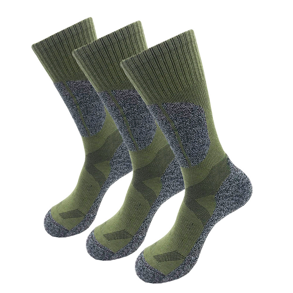 Performance Moisture Wicking Outdoor Camping Coolmax Terry Cushion Thermal Merino Wool Hiking Socks