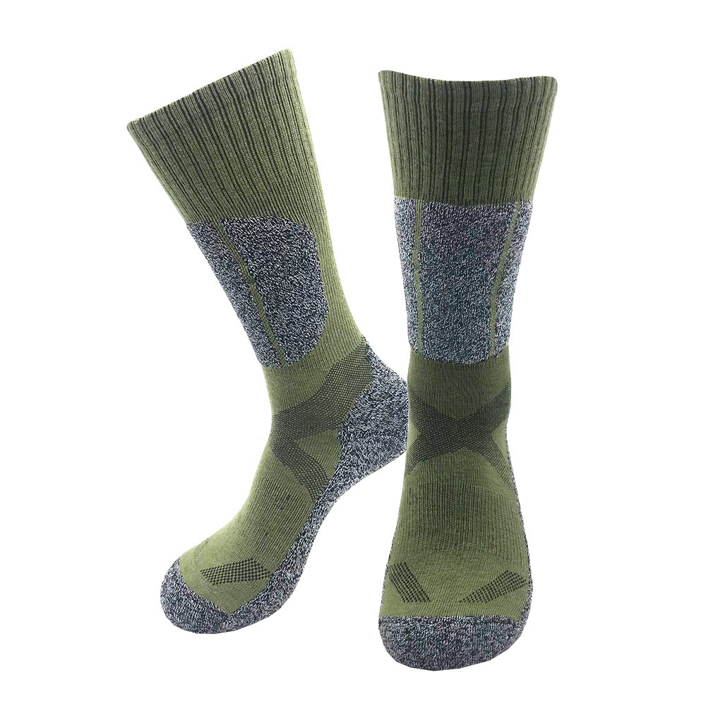 Performance Moisture Wicking Outdoor Camping Coolmax Terry Cushion Thermal Merino Wool Hiking Socks