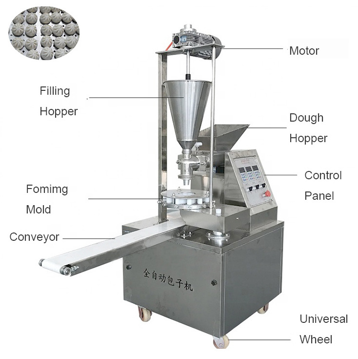 Steamed bun baozi making machine manufacturer momo making machine