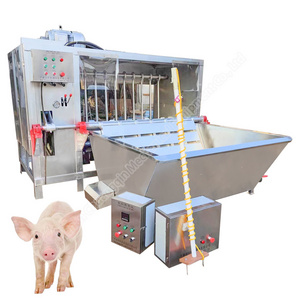 Pig scalding and de-hairing machine pig slaughterhouse 25 pigs slaughter line