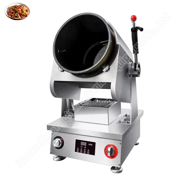 Auto gas commercial stir fry rice machine smart robot cooker wok