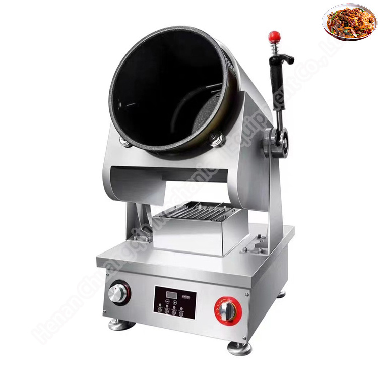 Auto gas commercial stir fry rice machine smart robot cooker wok