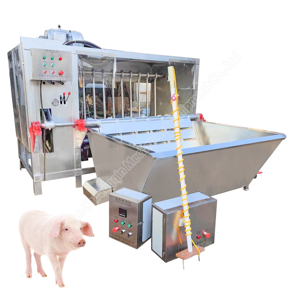 Pig scalding and de-hairing machine pig slaughterhouse 25 pigs slaughter line