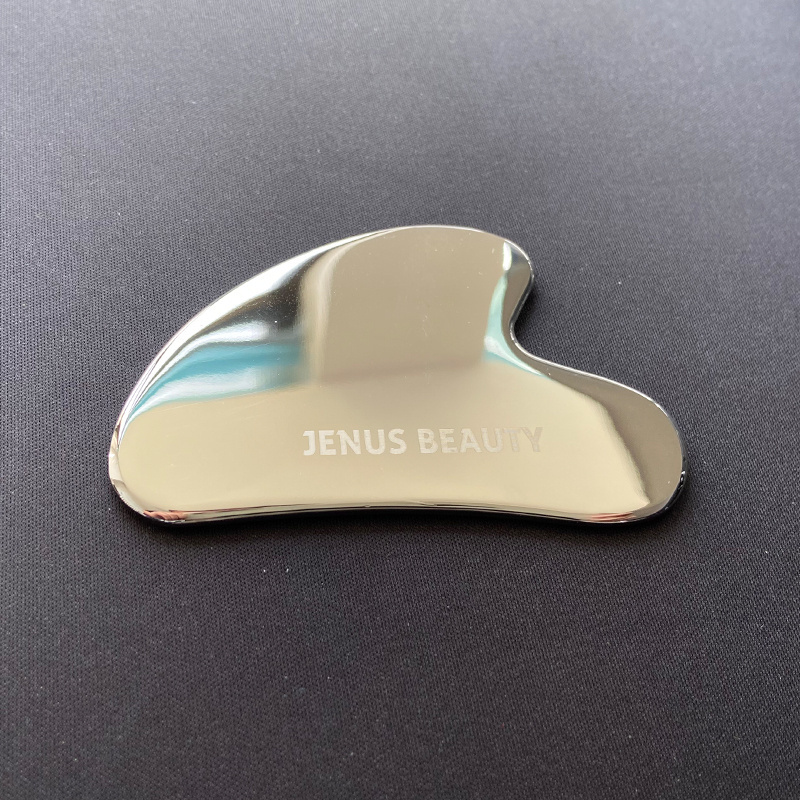 OEM 304 stainless steel guasha steel heart shaped metal gua sha facial massage tool stainless steel gua sha