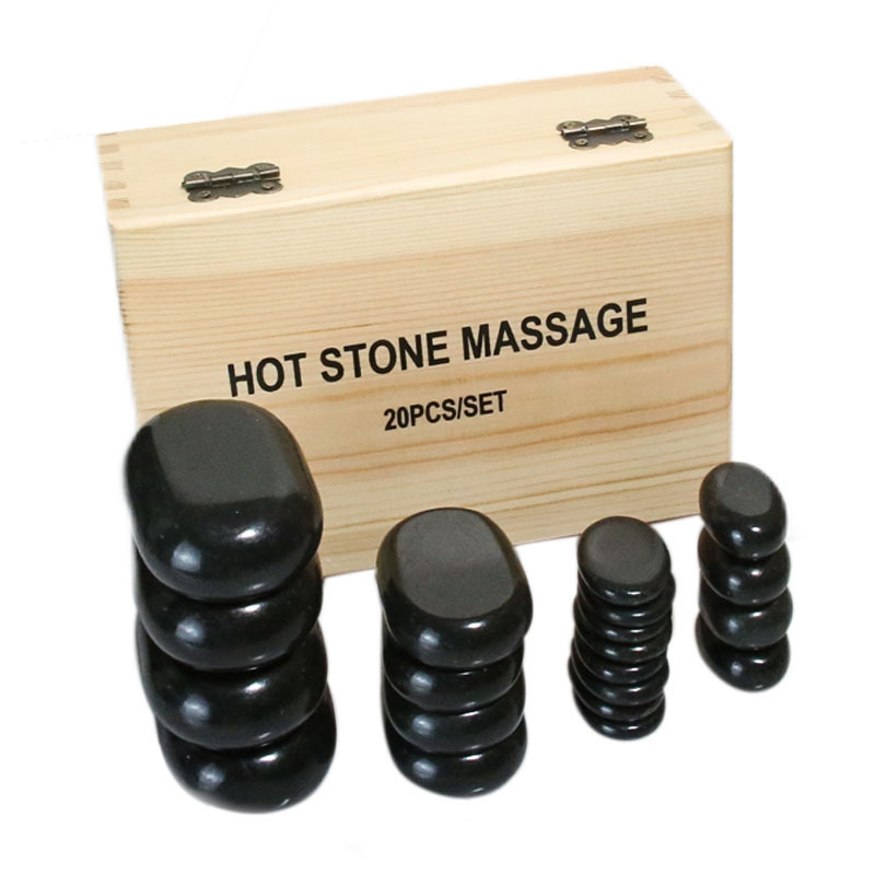 Fire Mountain Stone 20 Piece Set SPA Basalt Stone Energy Hot  Volcan  Essence Oil  Massage Stone