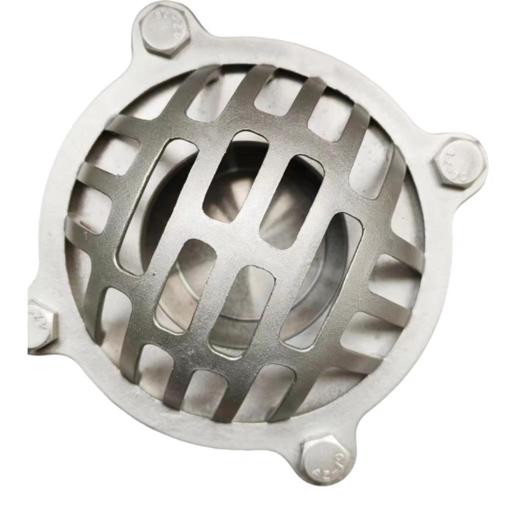 Stainless Steel Corrosion Resistant Lift Bottom Valve Sewage Pump Suction Flange Check Valve SS304 Filter Strainer Check Valve