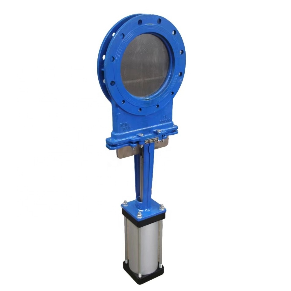 Cast steel wear-resistant slide gate valve for dust and mud applications pneumatic knife gate valve  slurry valve