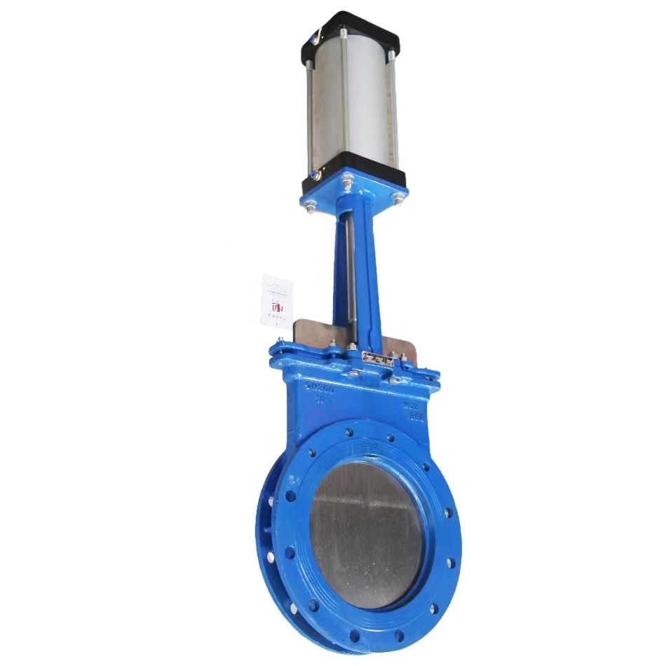 Cast steel wear-resistant slide gate valve for dust and mud applications pneumatic knife gate valve  slurry valve