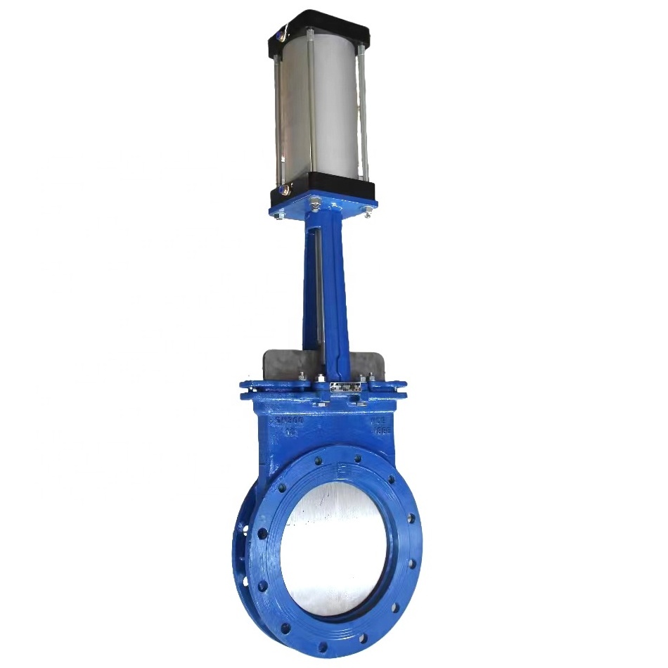 Cast steel wear-resistant slide gate valve for dust and mud applications pneumatic knife gate valve  slurry valve