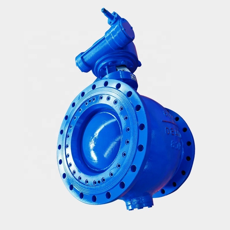 Turbine-driven flange-connected metal-to-metal hard seal high-temperature wear-resistant eccentric semi-ball valves