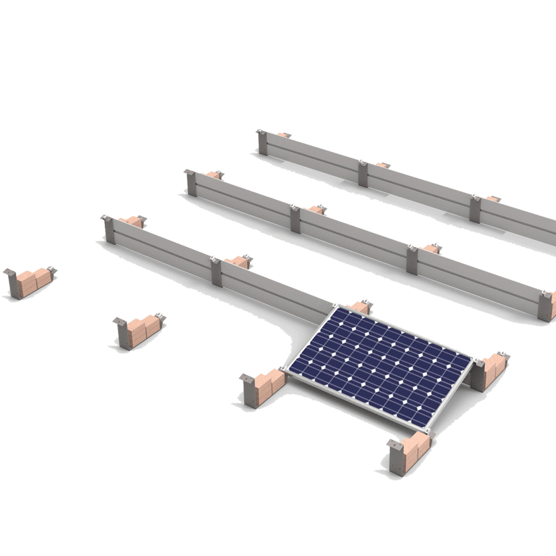 solar panel roof mount system Z ballast bracket flat roof mounting system