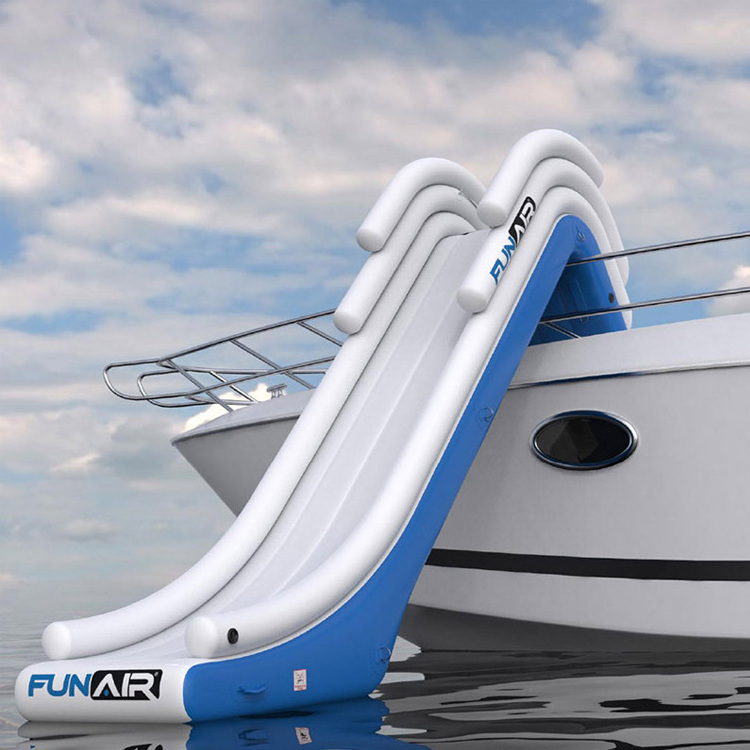 Cheap Waterslide Commercial Giant Inflatable Floating Water Slide For Yacht Boat With Pool Pontoon